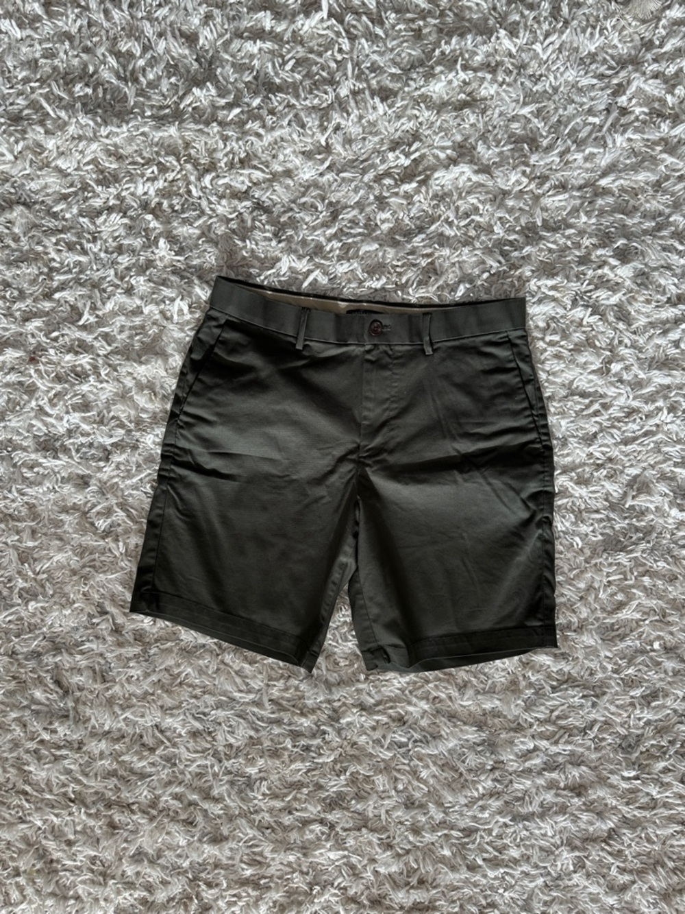 Banana Republic Dark Olive Stretch Chino Shorts